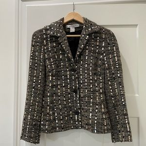 • Vintage • Noviello Bloom Suits • tweed blazer jacket • sequins
